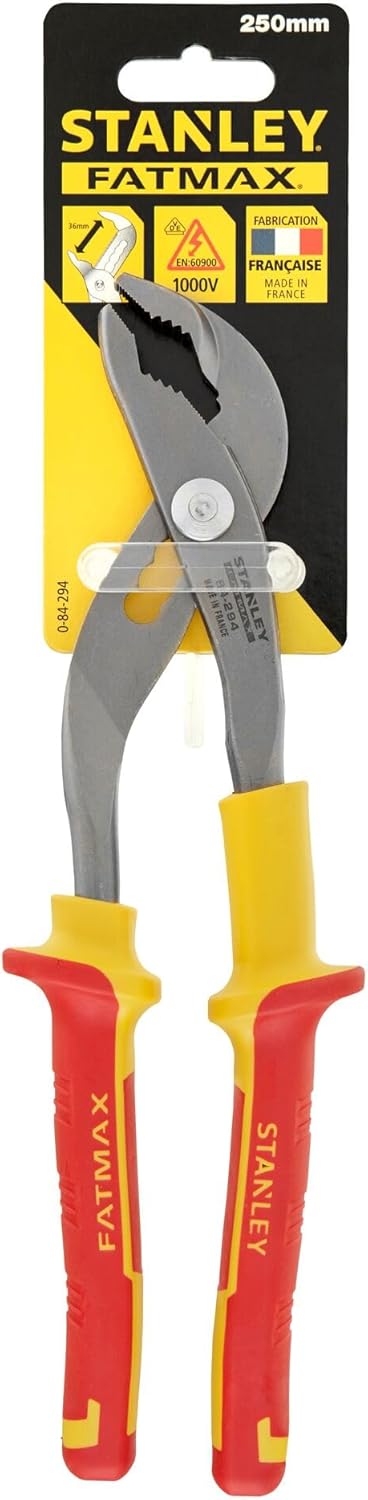 Stanley 0-84-294 Pince multiprise 250 mm Gamme Fatmax - Poignée Bi matière 1000V