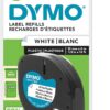 Étiquettes plastique DYMO (Texte noir sur étiquette blanche)