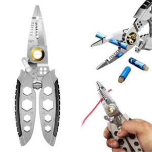 Pince à Dénuder Multifonction de 17,8 cm 9-en-1 Outil à Dénudage Pour Électriciens Professionnel