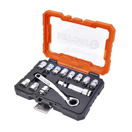 Coffret clés à cliquet polygonales 14 pieces TACTIX | 900314