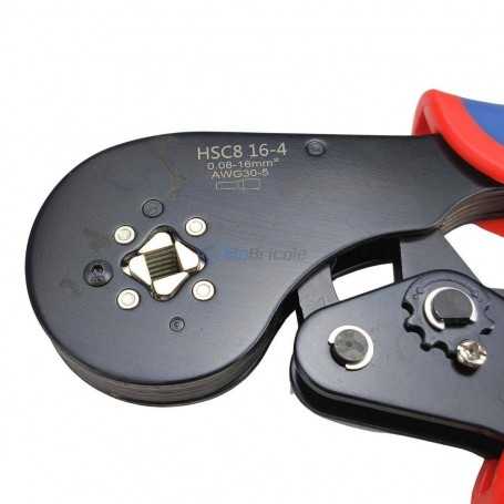 Pince à sertir pour bornes tubulaires HSC8 16-4 16 mm2