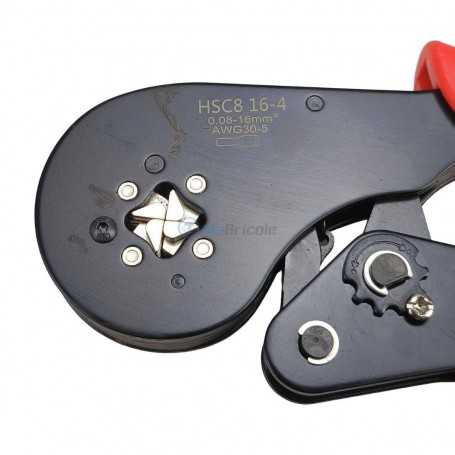 Pince à sertir pour bornes tubulaires HSC8 16-4 16 mm2