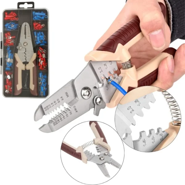 Kit Pince à Dénuder 171 Pièces + Fiche Auto Tout-En-Un