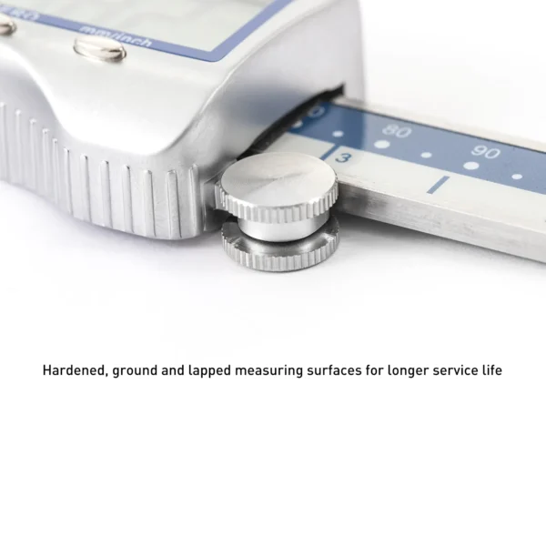 Pied à coulisse électronique en acier inoxydable DASQUA 2115-2305, 150 mm, avec écran LCD extra-large et conversion pouces/millimètres