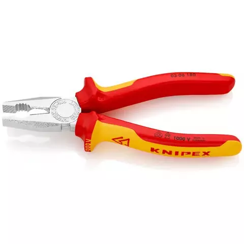 Pince universelle 180mm Chromée Isolée 1000V KNIPEX 03 06 180