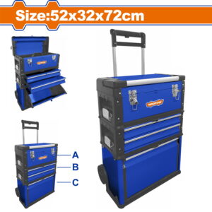 3 BOX EN 1 ROULANTE boîte à outils roulante (type chariot) conçue pour transporter et organiser vos outils facilement.