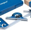 DASQUA 300MM/12" 0-180 DEGRÉS ENSEMBLE D'ÉQUERRES COMBINÉES 4 PIÈCES (1012-2010)