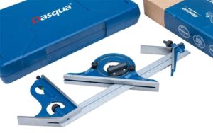 DASQUA 300MM/12" 0-180 DEGRÉS ENSEMBLE D'ÉQUERRES COMBINÉES 4 PIÈCES (1012-2010)